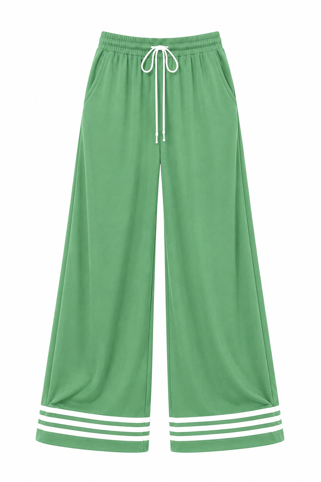 Stripe wide leg pants
