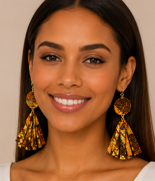 Ankara Luxe statement earrings