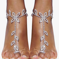 Heavenly Bloom Crystal barefoot sandals