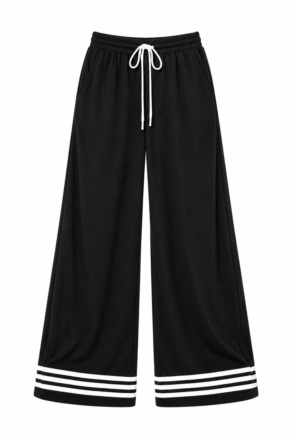 Stripe wide leg pants