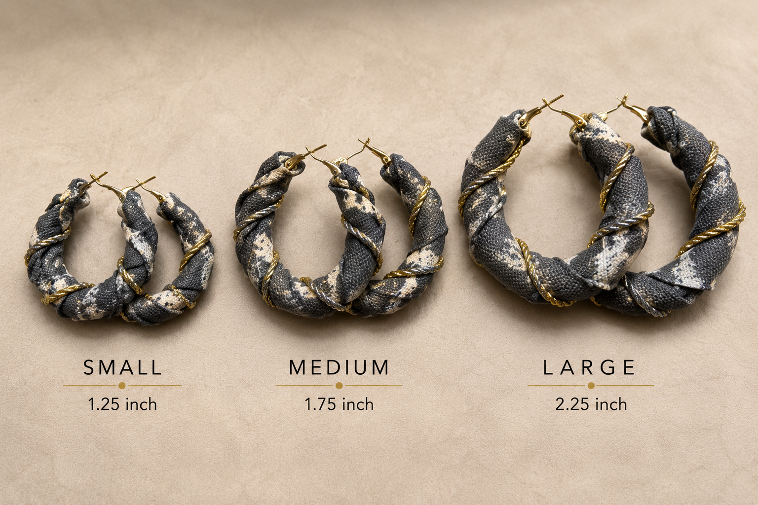 Luxurious twist hoops