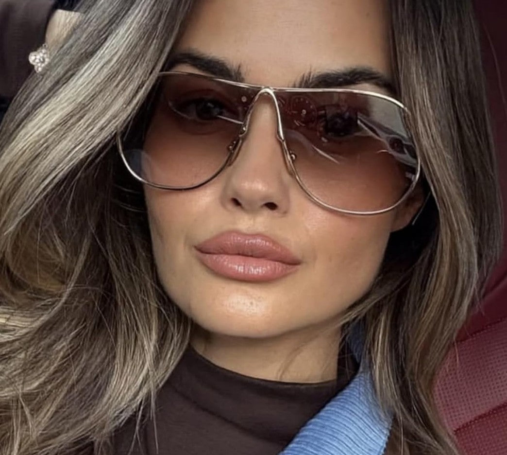 Luxe flattop aviator sunglasses