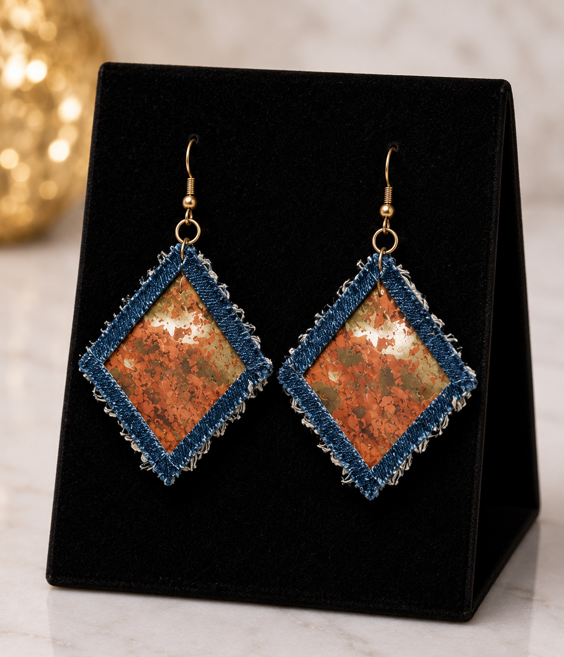 Beauty from broken pieces drop earrings