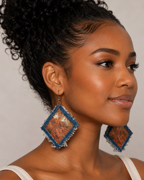 Beauty from broken pieces drop earrings