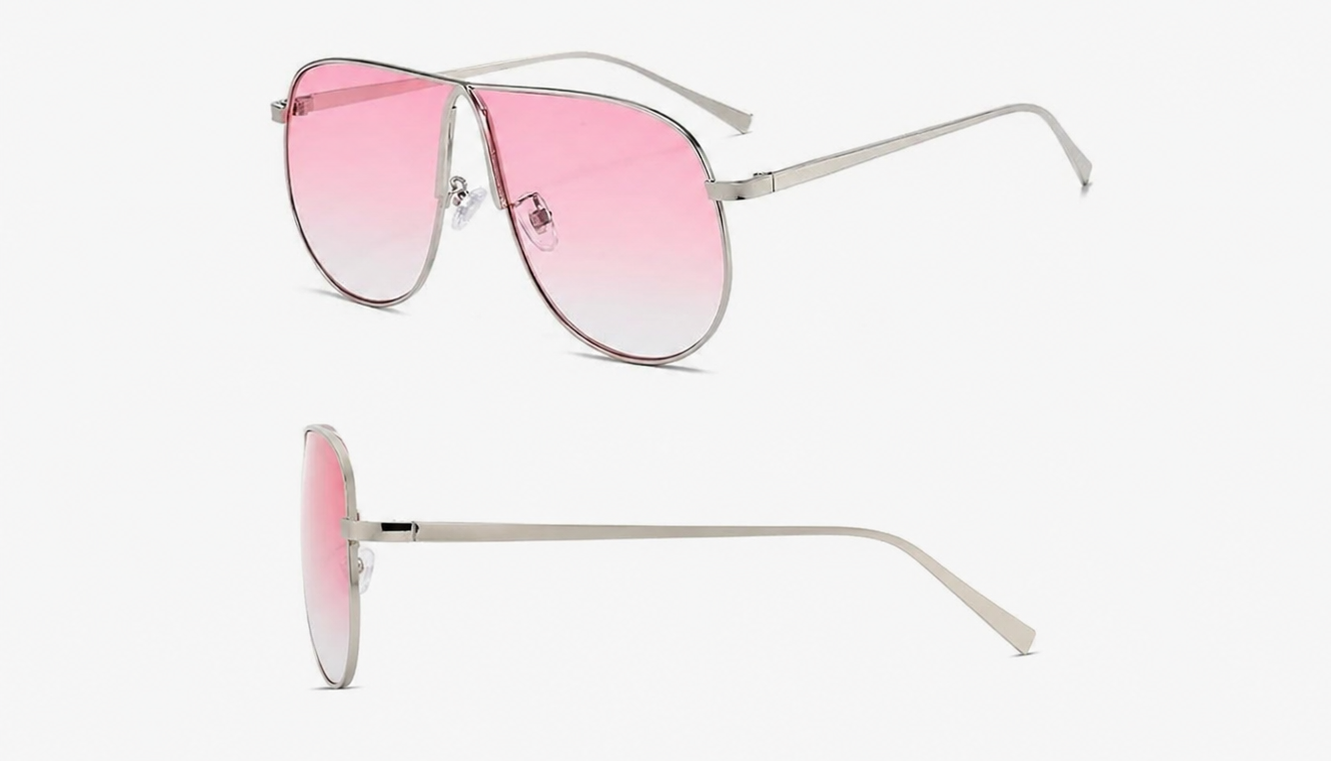 Luxe flattop aviator sunglasses
