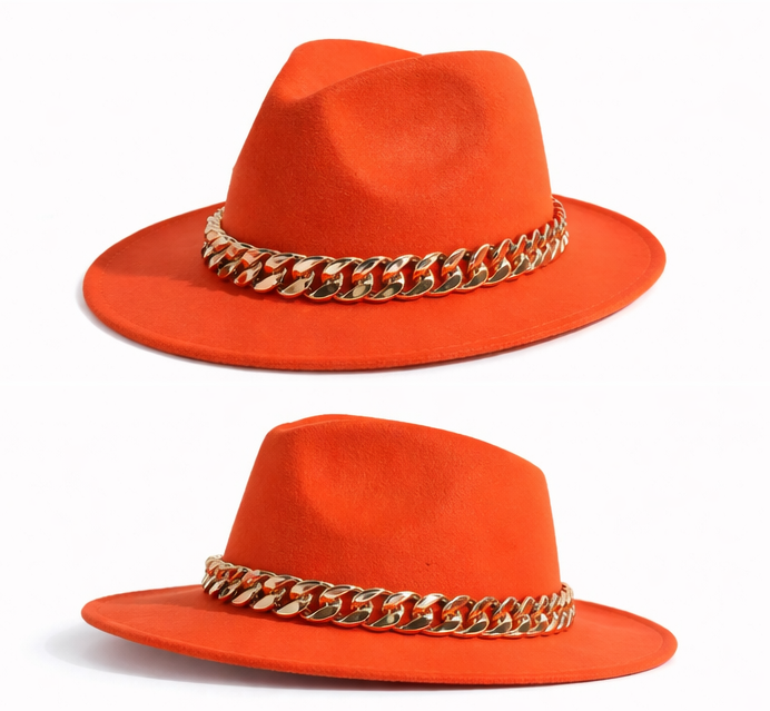 Successfully chained fedora hat