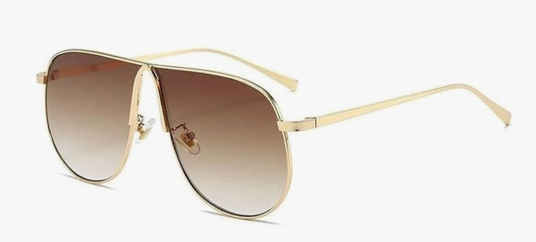 Luxe flattop aviator sunglasses