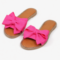 Chic bow slide sandals