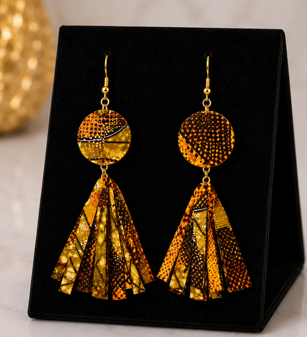 Ankara Luxe statement earrings