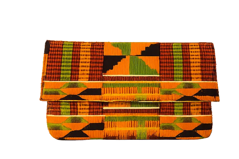 Vibrant Kente clutch