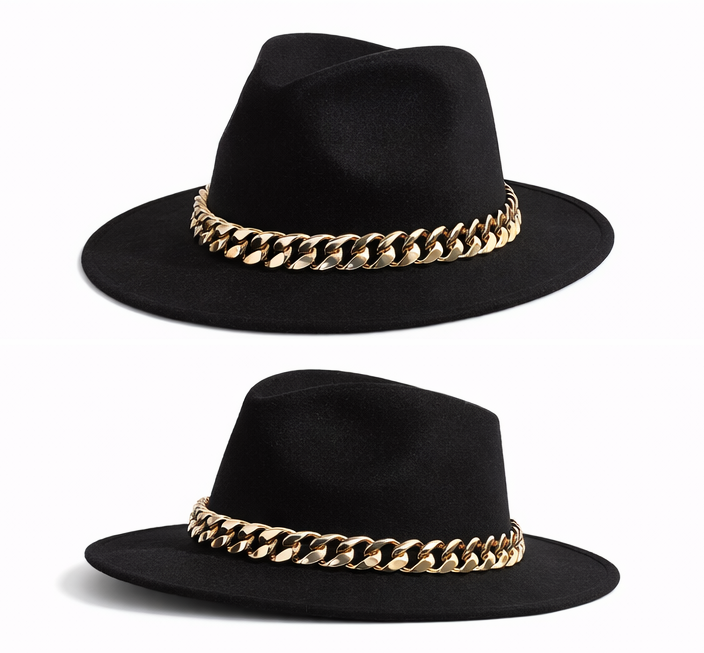 Successfully chained fedora hat