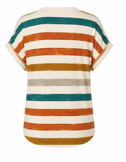 Striped v neck blouse