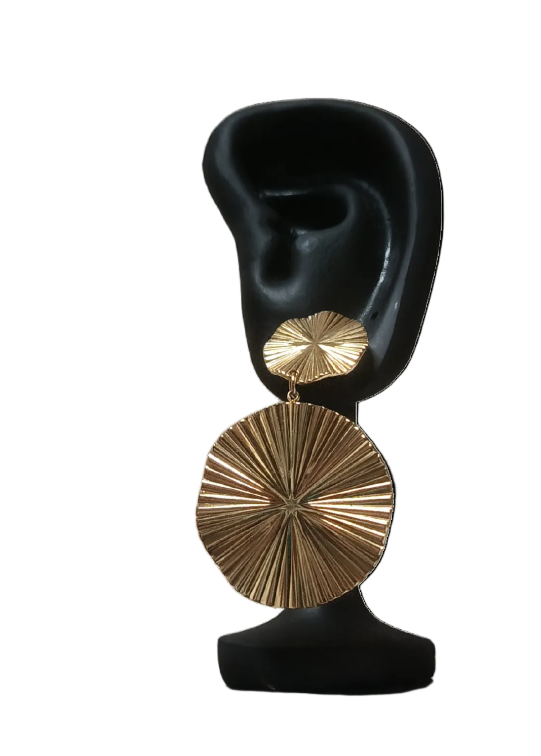 Golden radiance statement earrings