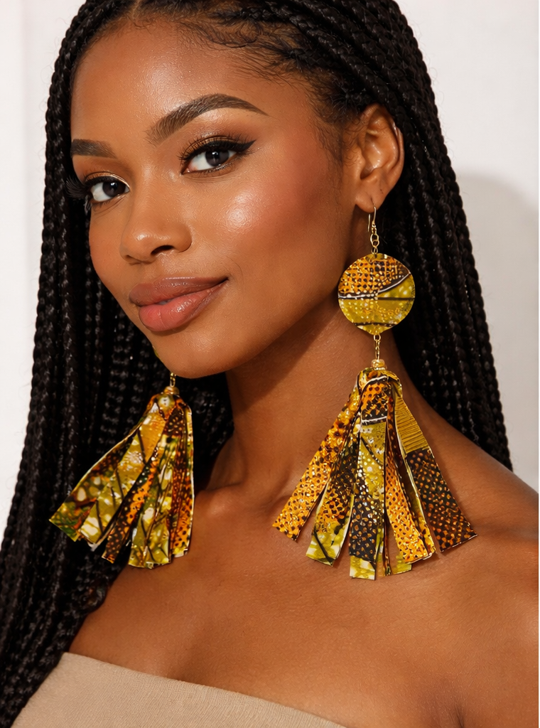 Ankara Luxe statement earrings