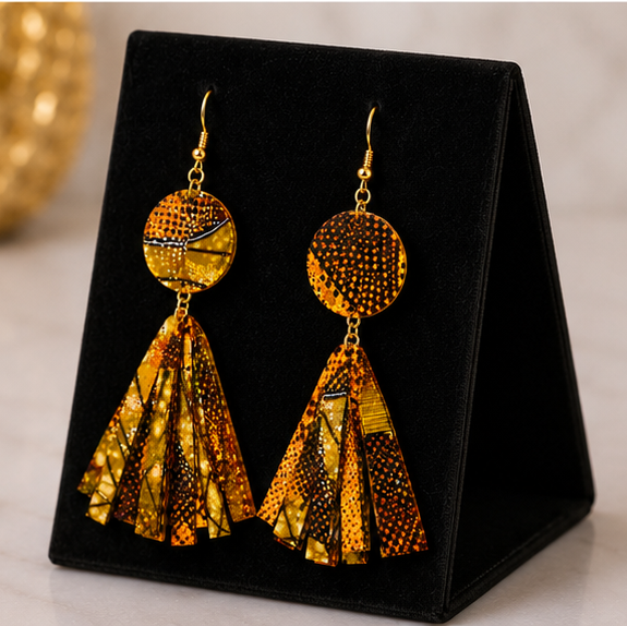 Ankara Luxe statement earrings