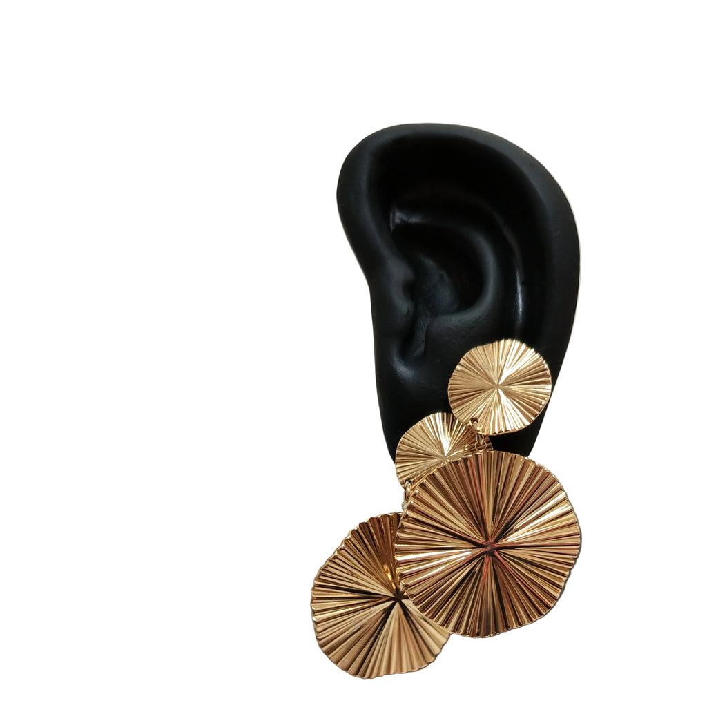 Golden radiance statement earrings