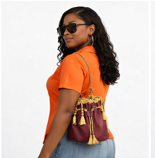 Royal Tassel Luxe Bucket Bag