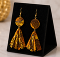Kente glow tassel drop earrings