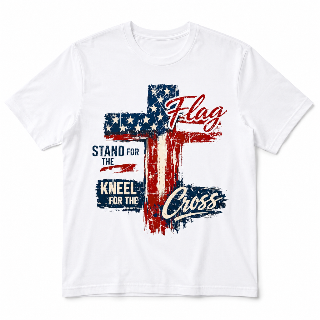 Faith over fear patriotic graphic tee