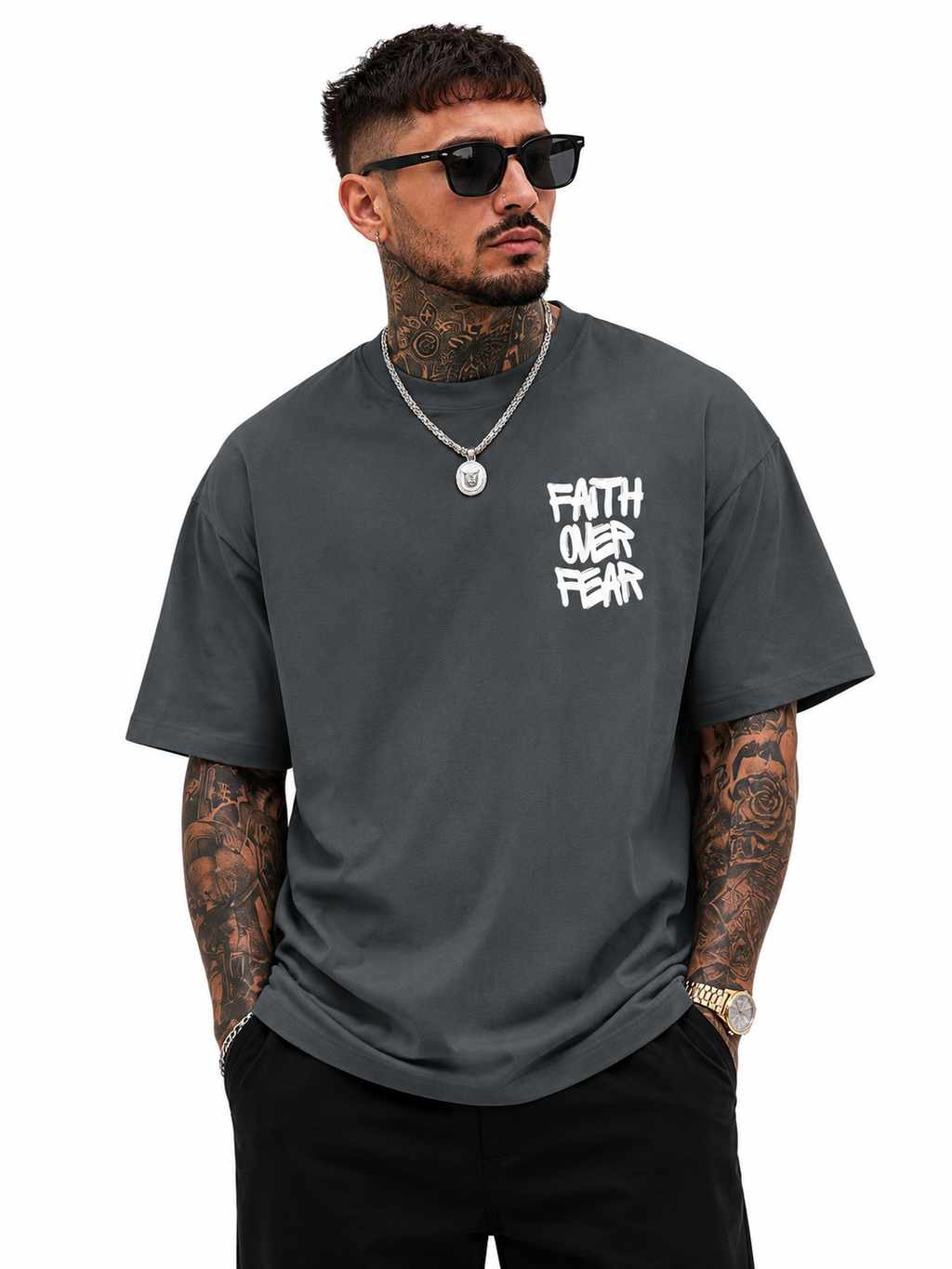 Faith over fear graphic tee