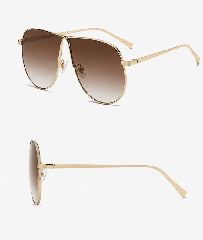 Luxe flattop aviator sunglasses
