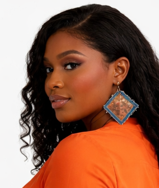 Beauty from broken pieces drop earrings