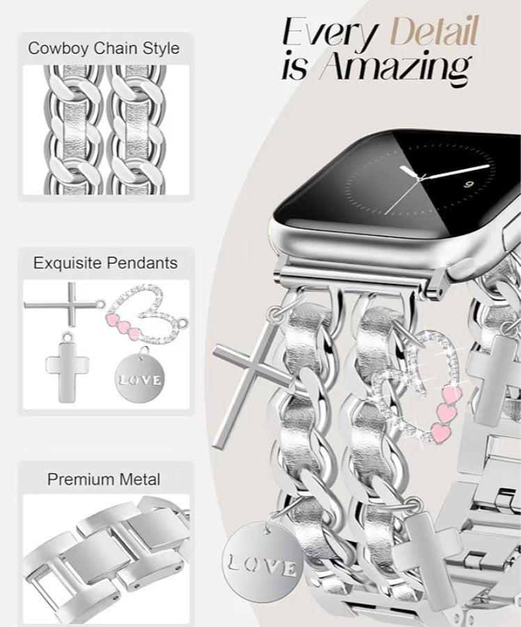 Faith charm luxe watch band bracelet (Apple watch)