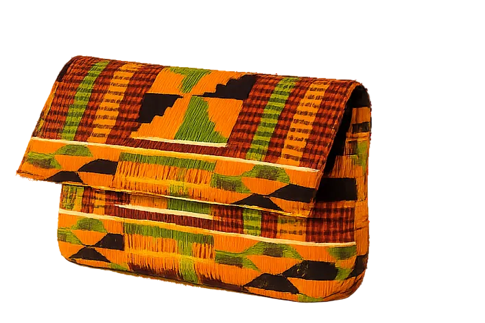 Vibrant Kente clutch