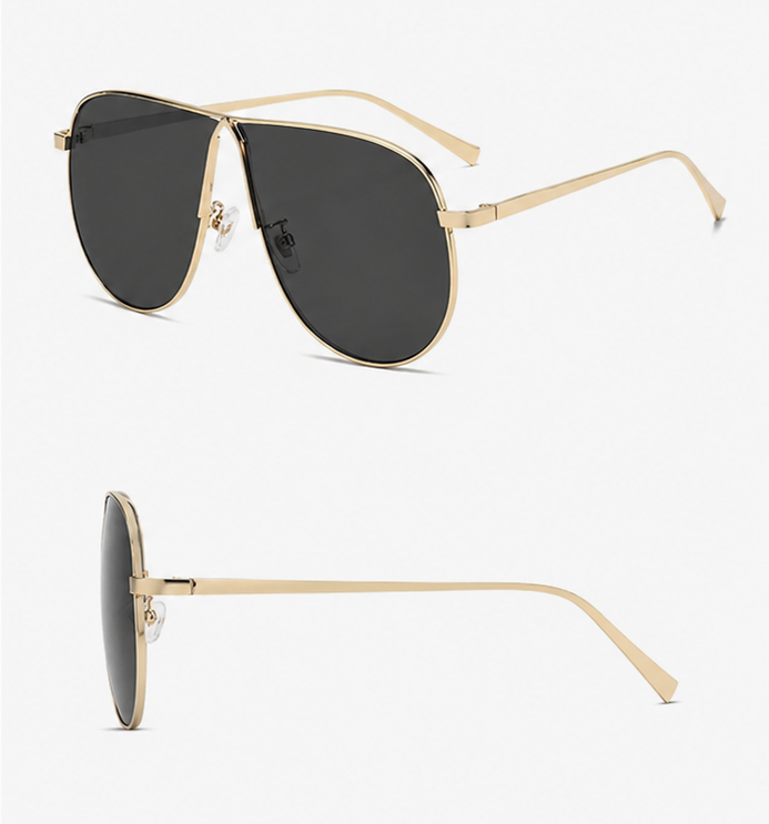 Luxe flattop aviator sunglasses