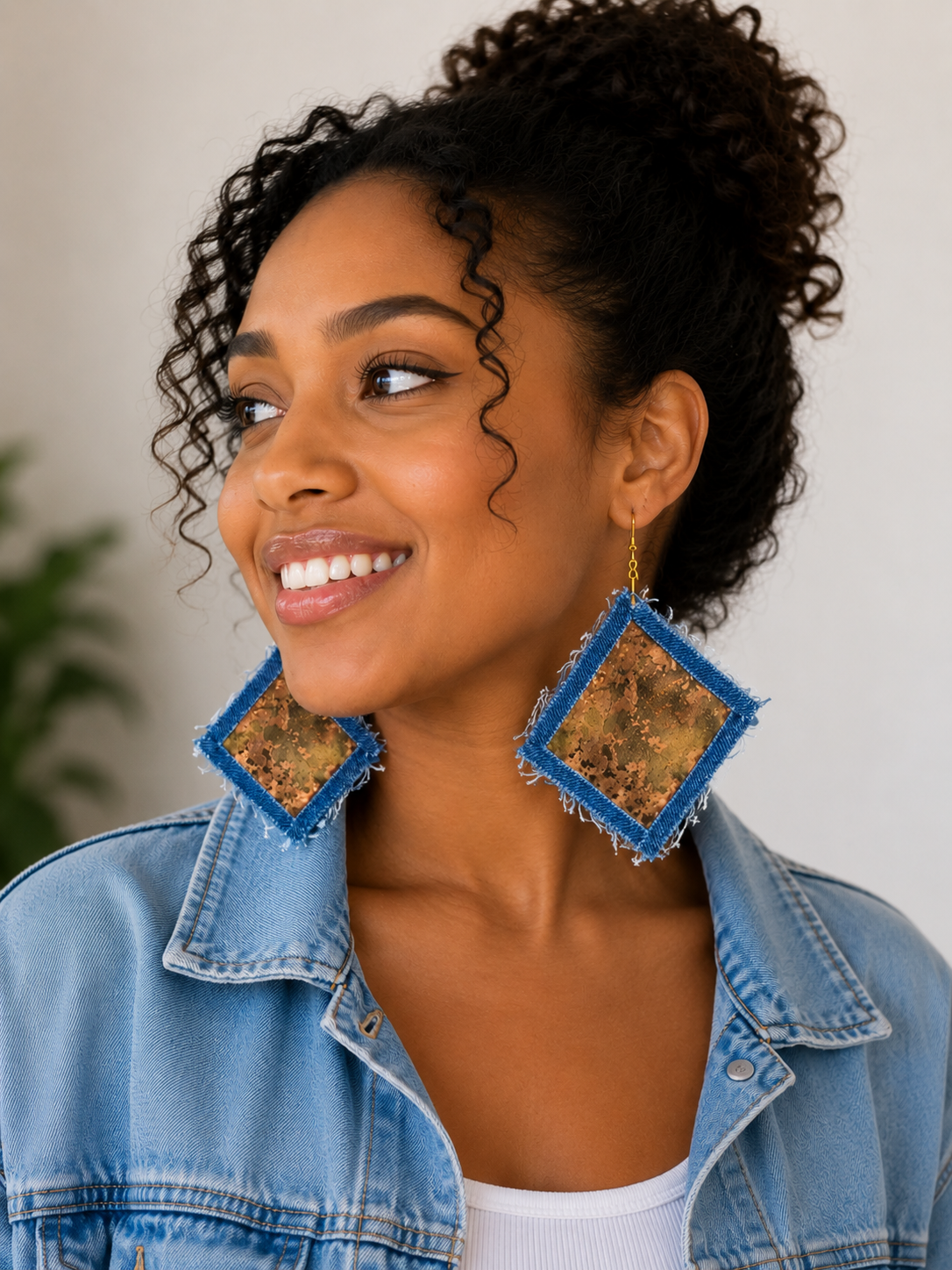 Beauty from broken pieces drop earrings